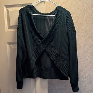 V-Neck Green Sweater